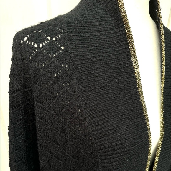 Roller Rabbit knitted coat-sweater with gold trim, medium/large - Picture 2 of 3